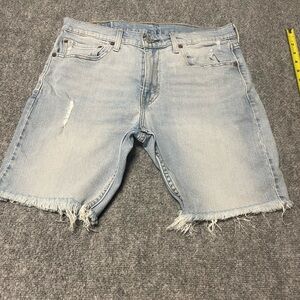 Levi's Light Blue Distressed Jean Shorts